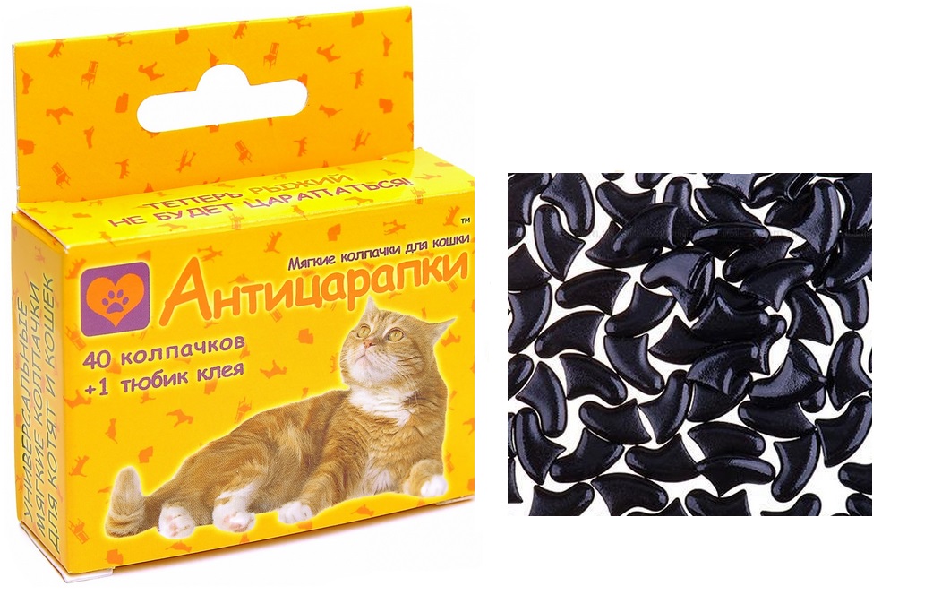 Спектр Антицарапки Черные, 40 шт + клей.
