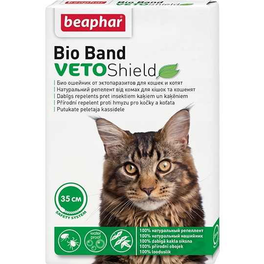 Beaphar Ошейник Bio+ для котят и кошек от блох на натуральных маслах (35см)