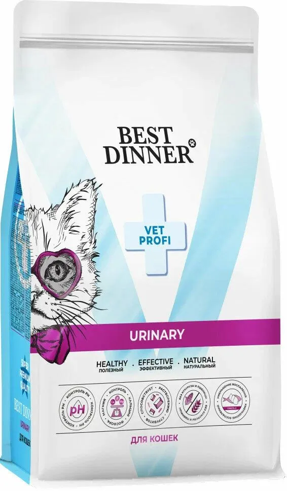Best Dinner Vet Profi Urinary, сухой корм для кошек при мочекаменных заболеваниях, 400 гр