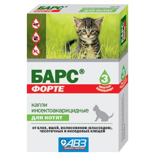 Барс Форте капли инсектоакар, дкотят 3пипуп
