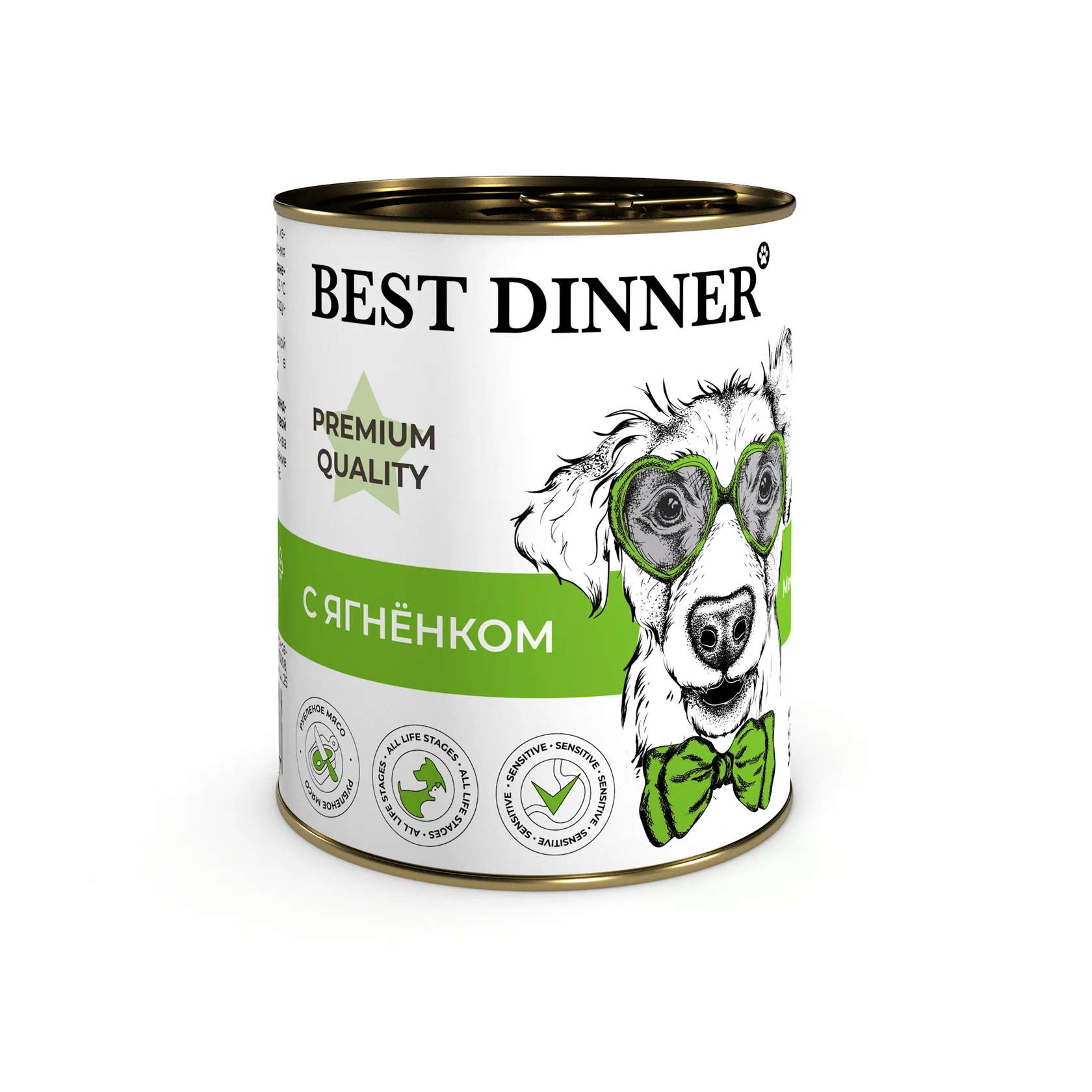 Best Dinner Меню для собак - Конс Premium Меню №1 "С ягненком"щенки, юниоры - 0,34 кг/4157