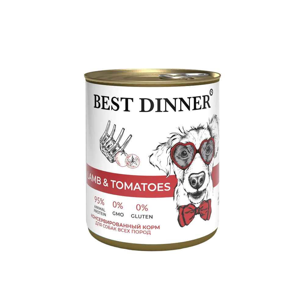 Best Dinner Консервы для собак Ягненок с томатами, 0,85 кг /6470