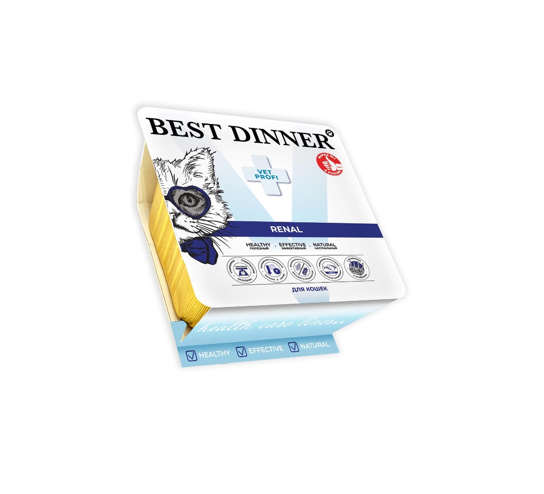 Best Dinner Vet Profi Renal влажный корм для кошек, паштет со вкусом ягненка, 100 гр