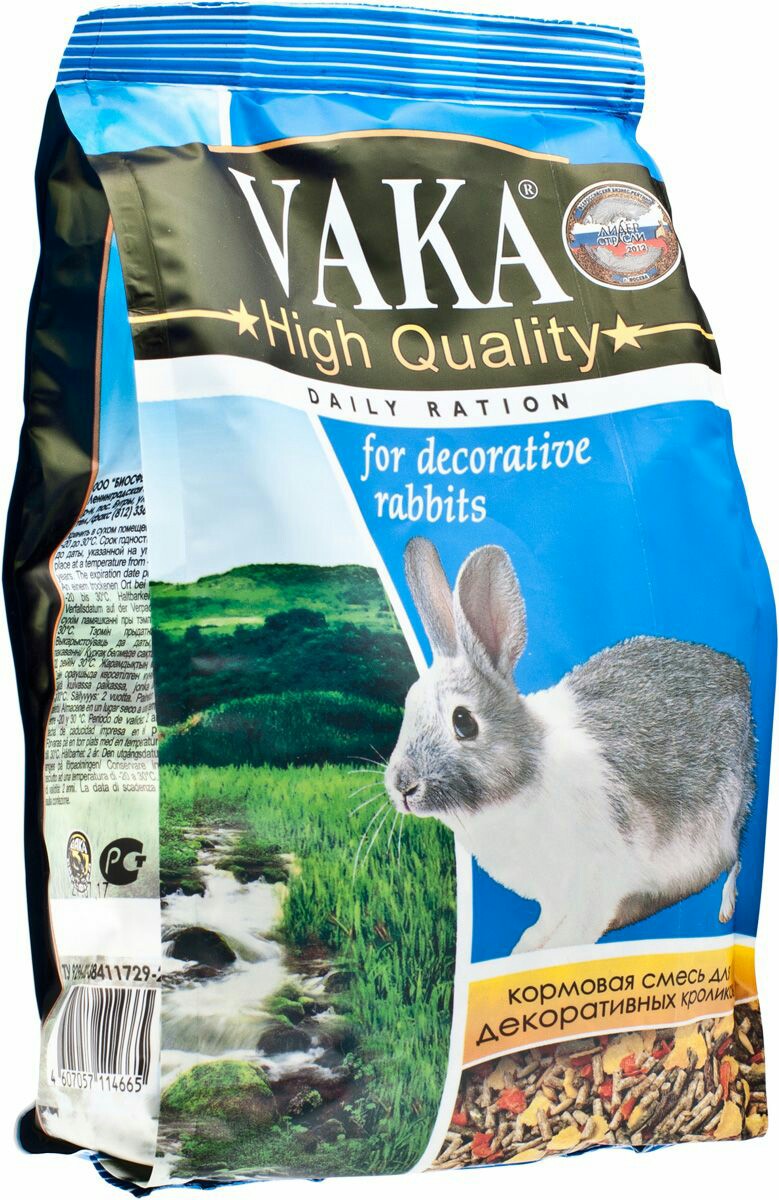 ВАКА High Quality Корм для декоративных кроликов 1 кг арт 6546 (8/кор)