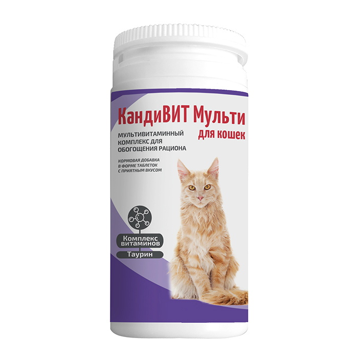КандиВИТ Мульти для кошек, банка 50 таб.