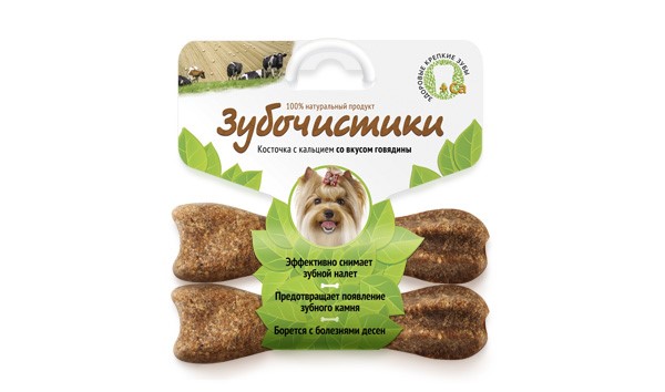 Деревенские лакомства. "Зубочистики" для собак мелких пород со вкусом морских водорослей, 2x18г