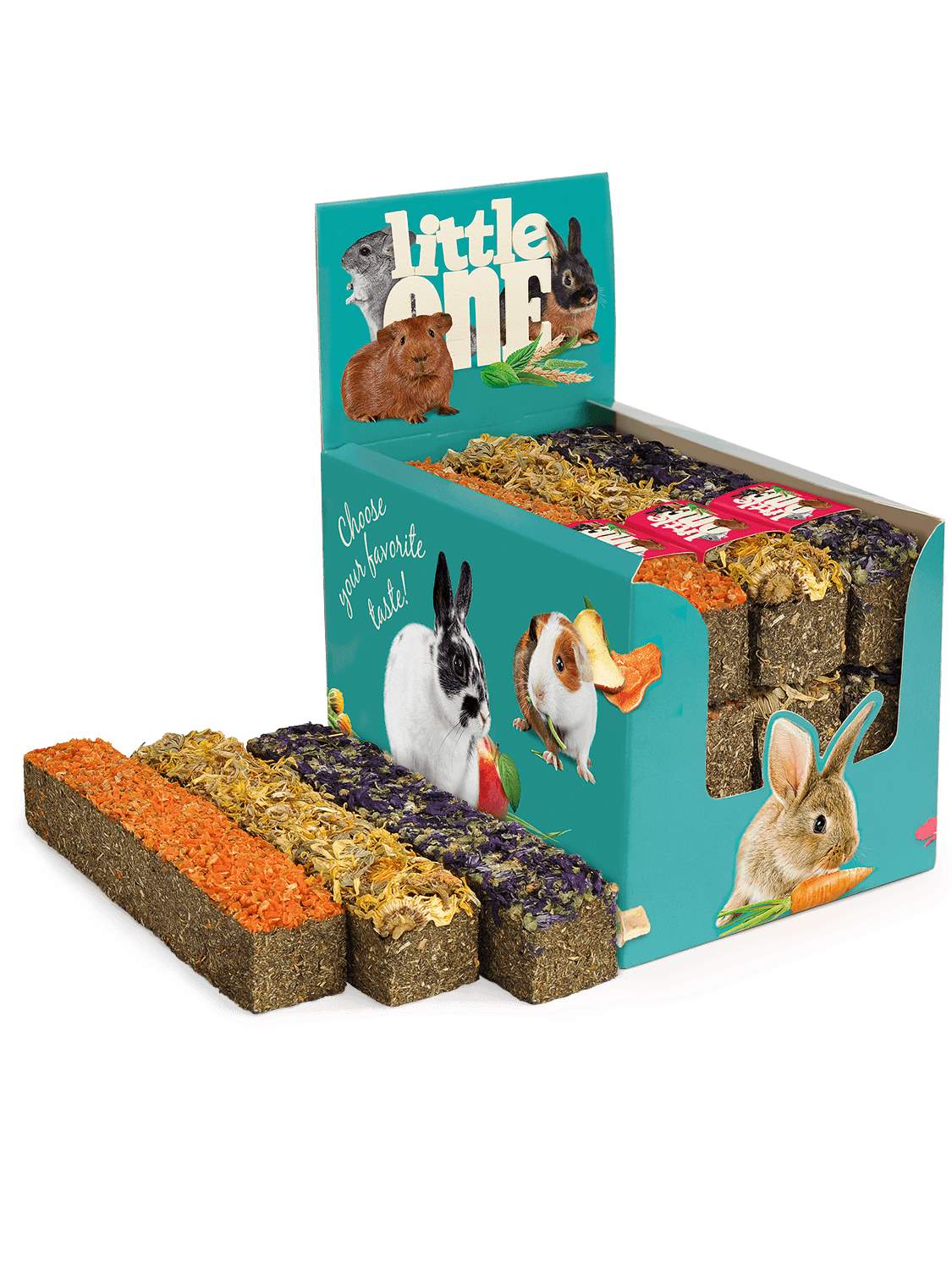 Little One Палочки из луговых трав, с топпингом, ассорти, 85 г (9/кор)