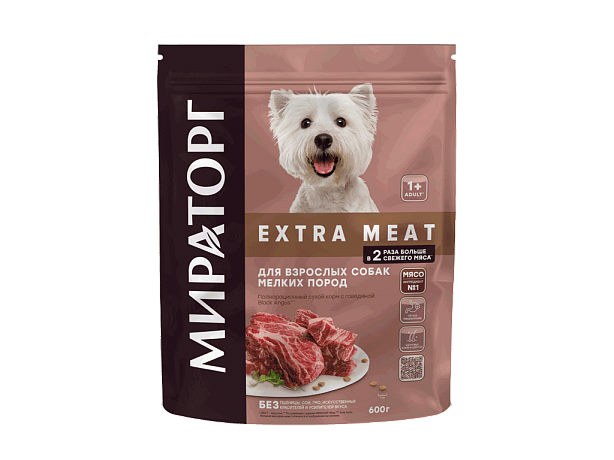 Мираторг Полнорационный сухой корм с говяд. Black Angus для взросл. соб. мелк.пород от 1г 600 г