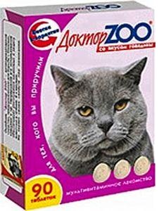 Доктор ZOO Мультивит  для кошек со вкусом говядины таб.№90  