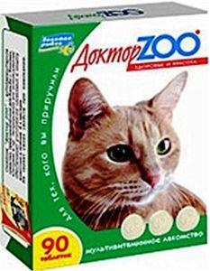Доктор ZOO Мультивит  для кошек здоровье и красота таб.№90  