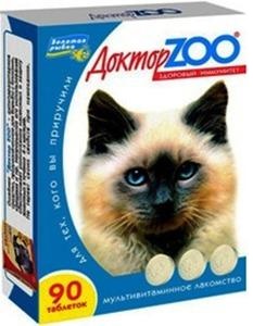 Доктор ZOO Мультивит  для кошек здоровый иммунитет (Здоровая кошка) таб.№90  