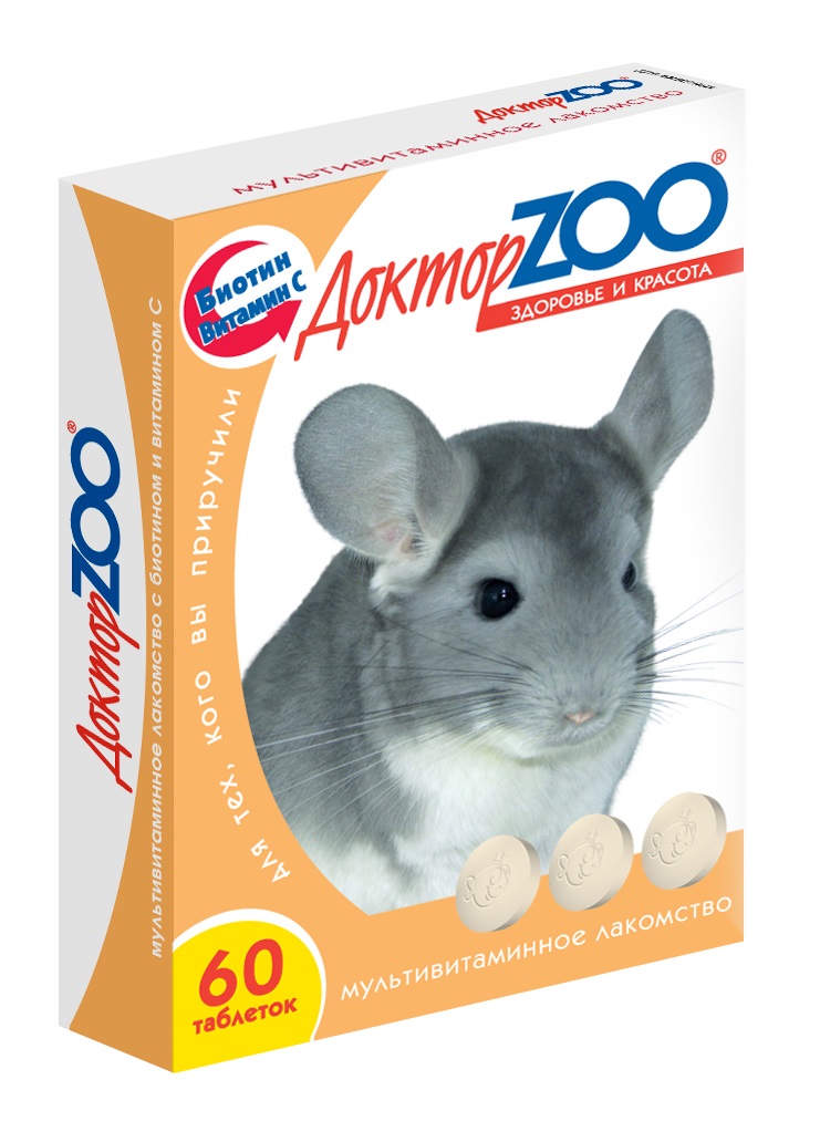 Доктор ZOO Мультивит  для шиншилл 60 таб.