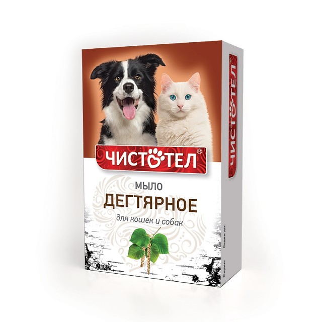 Мыло дегтярное Чистотел от блох 80 г.