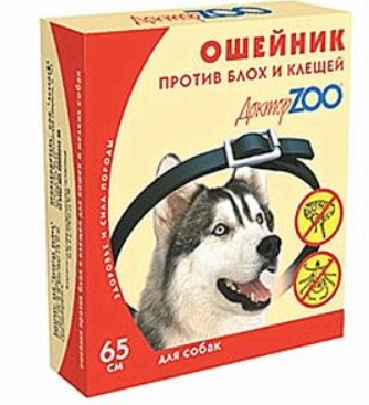 Ошейник Доктор ZOO д/собак от блох/клещей 65см 