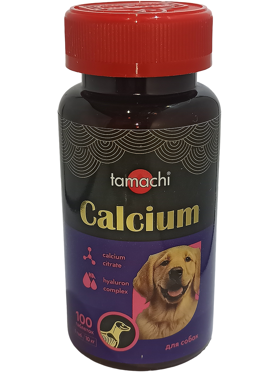 Tamachi Calcium для средних и крупных собак, 100 таб.