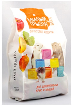 ВАКА High Quality "Милый грызун" фруктовое ассорти для декор. крыс и мышей 200 г 0180 (10/кор)
