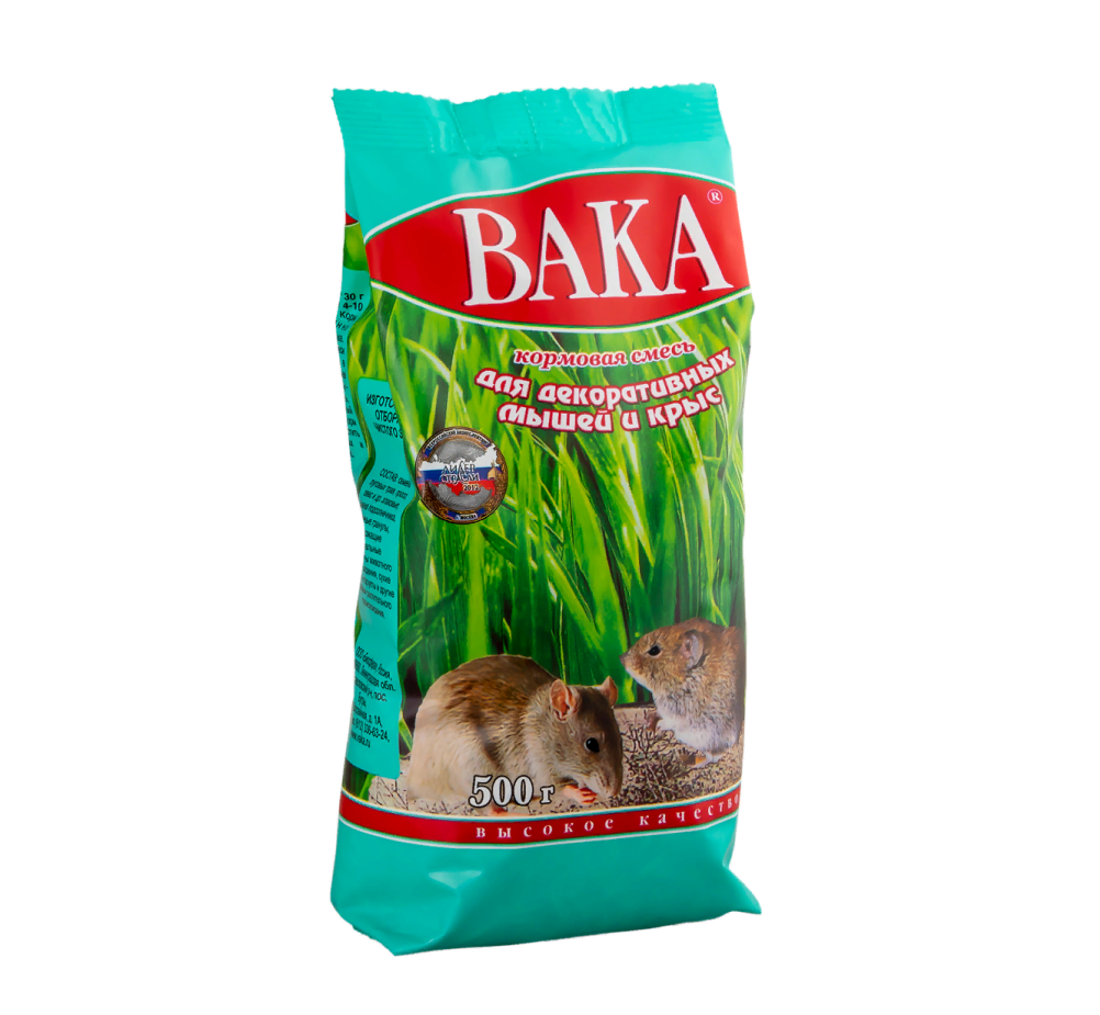 ВАКА "ВК" для декоративных мышей и крыс 500 г арт 0070 (14/кор)