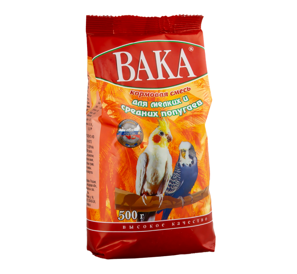 ВАКА "ВК" для мелких и средних попугаев 500 г арт 0056 (14/кор)