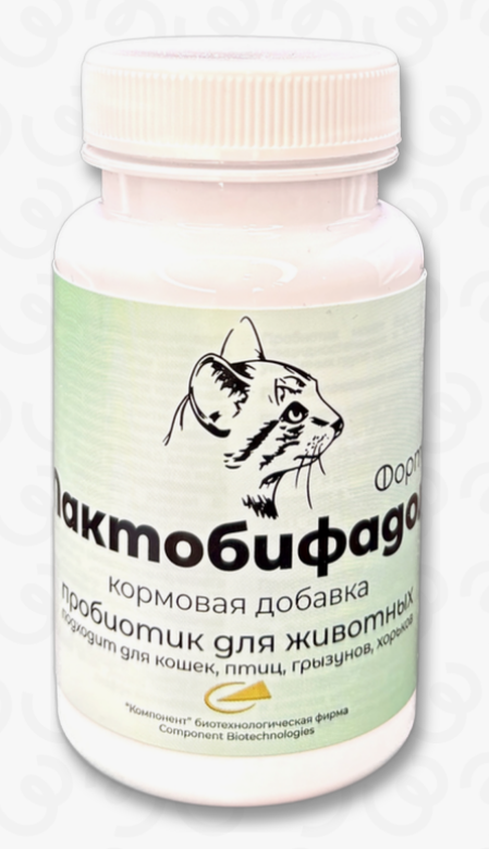 Лактобифадол Форте для кошек, 50г банка