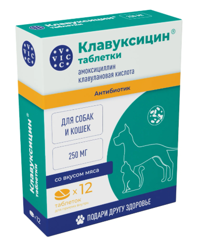 Клавуксицин таблетки 250 мг № 12