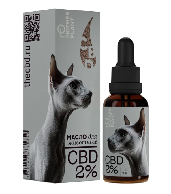 Масло CBD для животных 600мг 2% 30мл MotherPlant