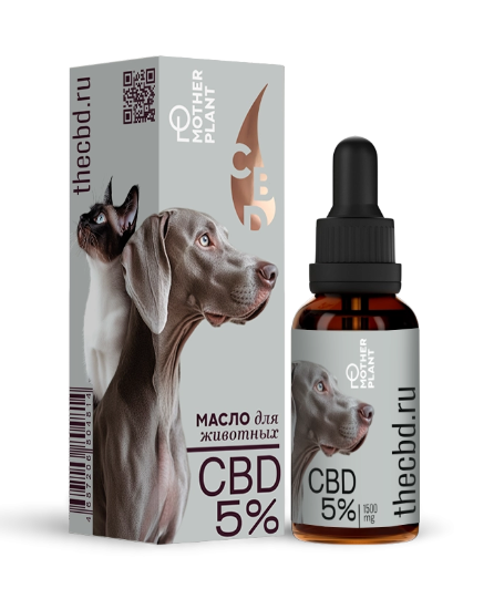 Масло CBD для животных 1500мг 5% 30мл MotherPlant