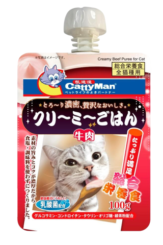 Лакомство для кошек CattyMan, Сгущёнка на основе японской говядины 100 гр