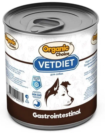 Organic Choice VET Gastrointestinal 340 г для собак профилактика болезней ЖКТ