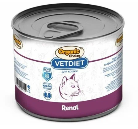 Organic Choice VET Renal 240 г для кошек профилактика болезней почек